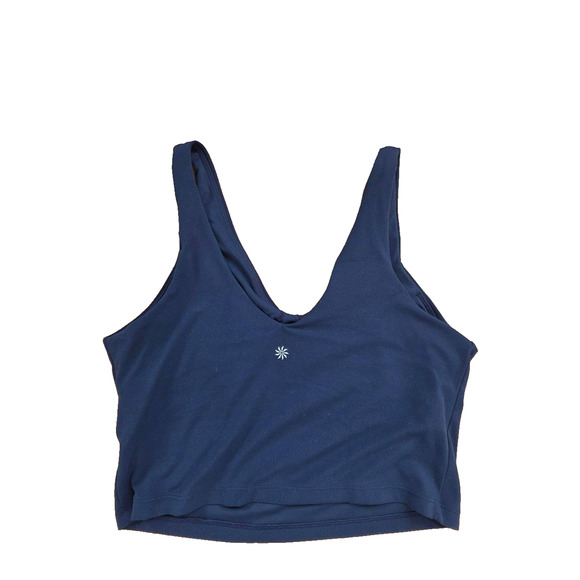 Athleta Navy Transcend V-Neck Crop Bra XL A001662 - Picture 2 of 7